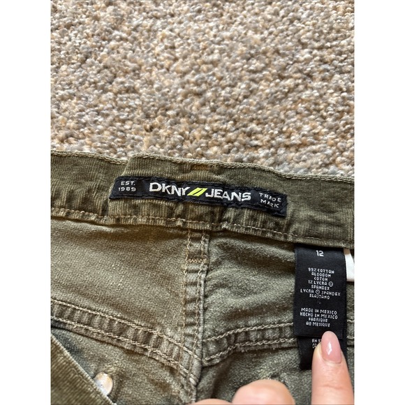 Mens Dkny Felt Green Jeans Size‎ 12 - Picture 3 of 5